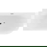 Mexen Gia laisvai stovinti rifliuota vonia, dešinė kampinė, 170 x 80 cm, balta blizgi, juodas persipylimas - 52701708000P-70