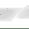 Mexen Gia laisvai pastatoma kampinė rifliuota dešinė vonia 170 x 80 cm, balta blizgi, persipylimas gun metal - 52701708000P-95