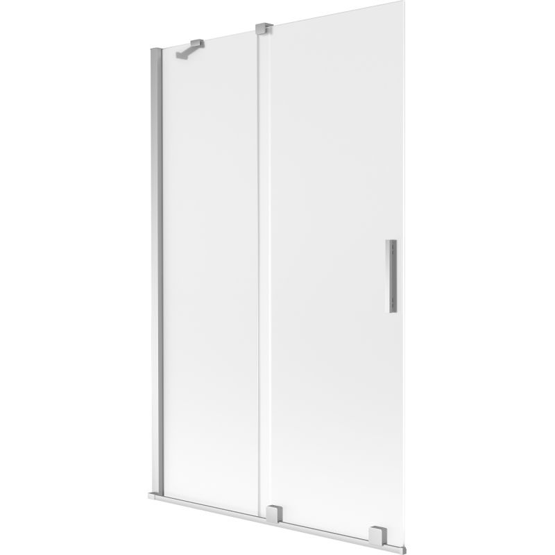 Mexen Velar dviejų dalių stumdomas vonios ekranas 110 x 150 cm, matinė danga, chromas - 896-110-000-31-01