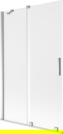 Mexen Velar dviejų dalių stumdomas vonios ekranas 110 x 150 cm, matinė danga, chromas - 896-110-000-31-01