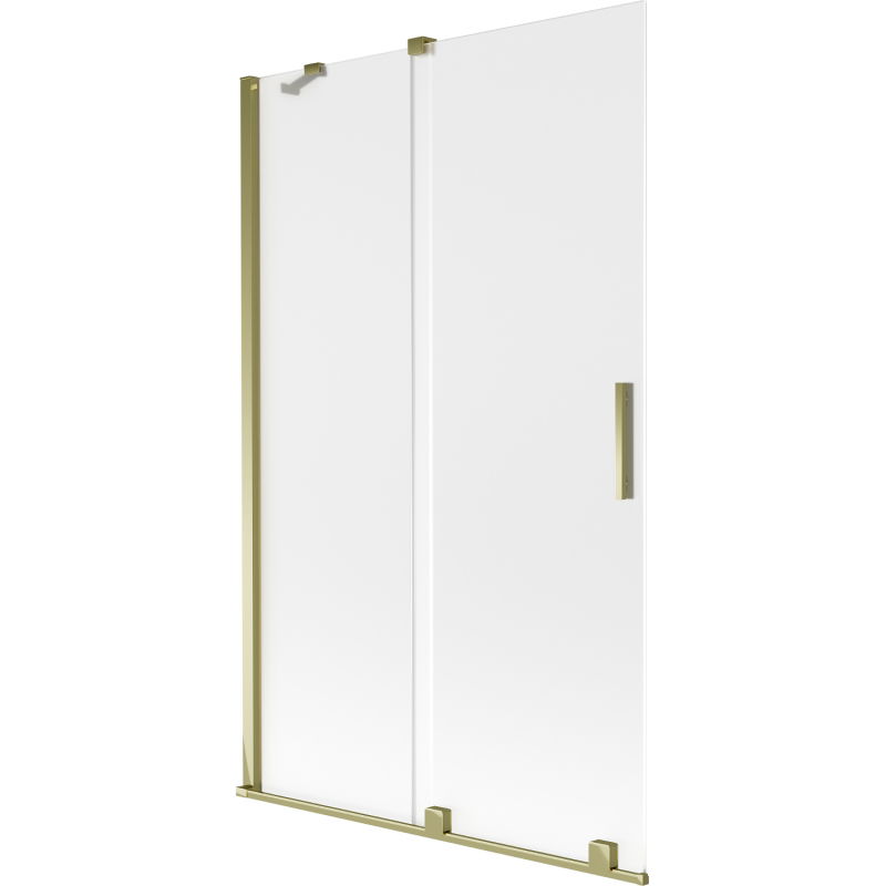 Mexen Velar dviejų dalių stumdomas vonios ekranas 110 x 150 cm, matinė aukso spalva - 896-110-000-31-50
