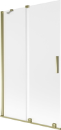 Mexen Velar dviejų dalių stumdomas vonios ekranas 110 x 150 cm, matinė aukso spalva - 896-110-000-31-50