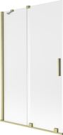Mexen Velar dviejų durų slankioji vonios pertvara 110 x 150 cm, matinė, šlifuota auksinė - 896-110-000-31-55