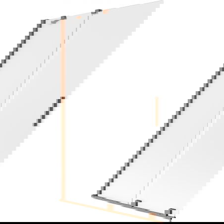 Mexen Velar dviejų dalių stumdomas vonios pertvarų ekranas 110 x 150 cm, matinė, šlifuotas varis - 896-110-000-31-65