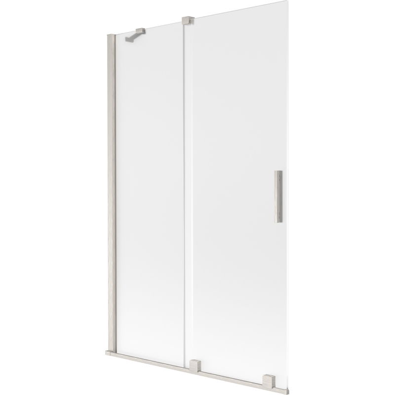 Mexen Velar vonios sienelė, dviejų dalių, stumdomos 110 x 150 cm, matinė, šlifuotas nikelis - 896-110-000-31-97