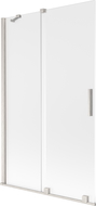 Mexen Velar vonios sienelė, dviejų dalių, stumdomos 110 x 150 cm, matinė, šlifuotas nikelis - 896-110-000-31-97