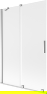 Mexen Velar dviejų dalių stumdomas vonios ekranas 120 x 150 cm, matinė, chromas - 896-120-000-31-01
