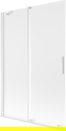Mexen Velar vonios ekrano dviejų dalių stumdomas 120 x 150 cm, matinė, balta - 896-120-000-31-20