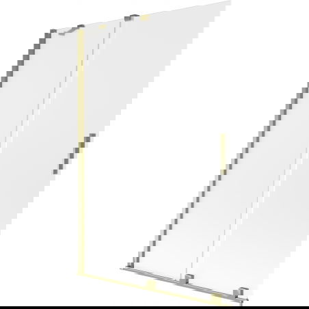 Mexen Velar vonios ekranas, 2-stumdomos durys, 120 x 150 cm, matinis, auksinis - 896-120-000-31-50