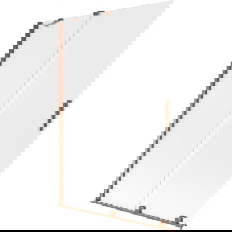 Mexen Velar dviejų dalių stumdomos vonios sienelės 120 x 150 cm, matinės rožinio aukso spalvos - 896-120-000-31-60