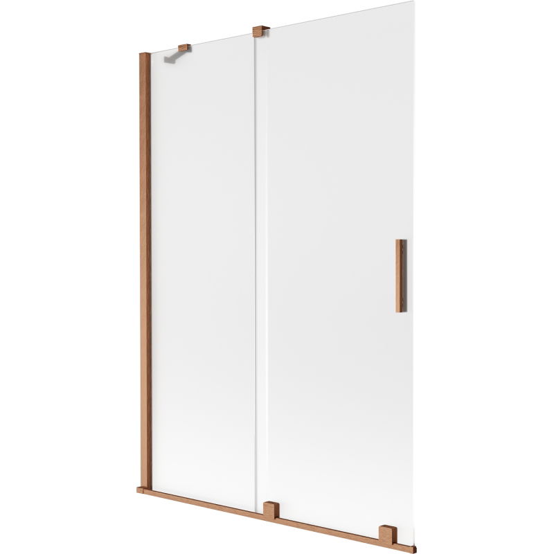 Mexen Velar dvigubas vonios ekranas, stumdomas 120 x 150 cm, matinė, šlifuota varis - 896-120-000-31-65