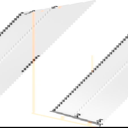 Mexen Velar dvigubas slankiojantis vonios skydas 120 x 150 cm, matinė, šlifuota varis - 896-120-000-31-65