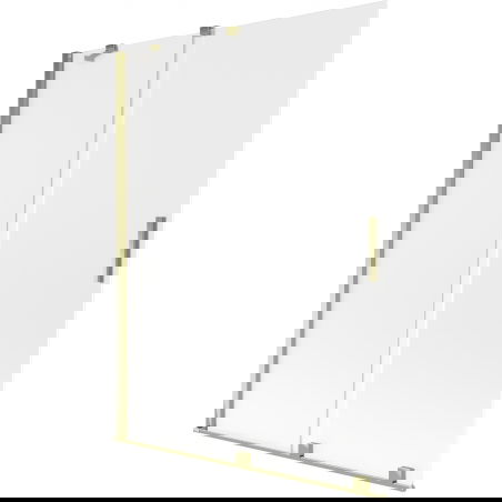 Mexen Velar dušo uždanga 2 dalių stumdomas 130 x 150 cm, matinė, auksinė - 896-130-000-31-50