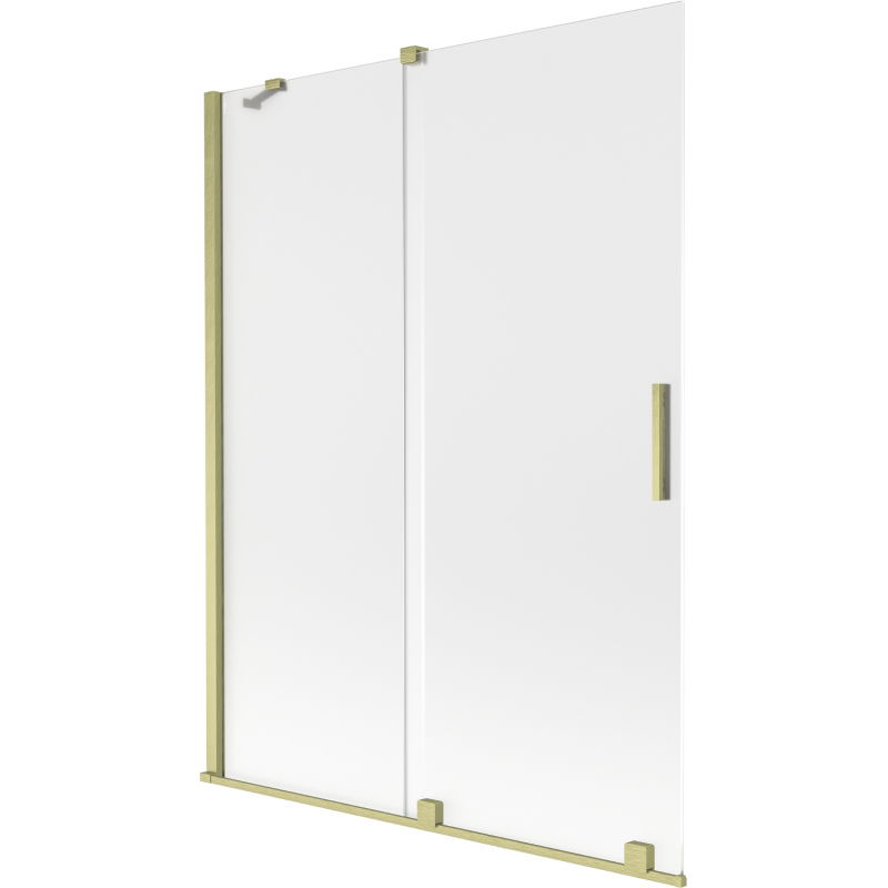 Mexen Velar 2-dalių stumdomos dušo durys 130 x 150 cm, matinis auksas, šlifuotas - 896-130-000-31-55