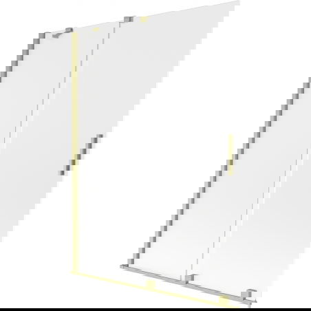 Mexen Velar 2-dalių stumdomos dušo durys 130 x 150 cm, matinis auksas, šlifuotas - 896-130-000-31-55