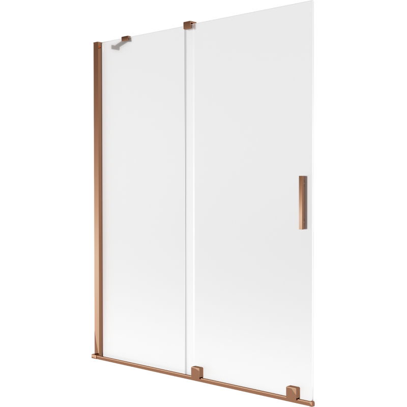 Mexen Velar vonios pertvara 2-ijų dalių stumdomas 130 x 150 cm, matinė, rožinis auksas - 896-130-000-31-60