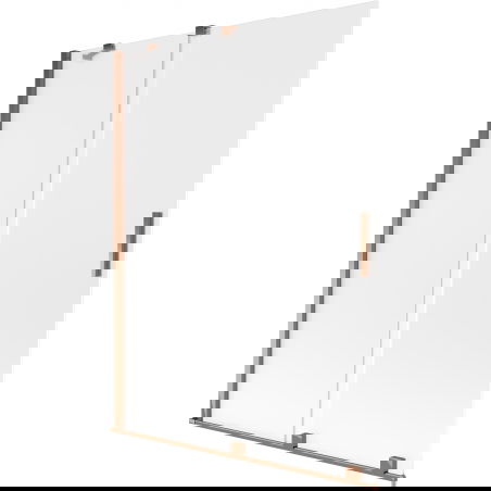Mexen Velar 2-jų dalių stumdomas vonios pertvaras 130 x 150 cm, matinė, rožinis auksas - 896-130-000-31-60