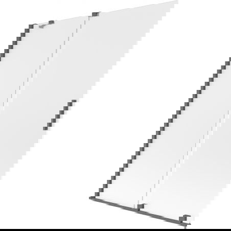 Mexen Velar vonios kambario ekrano dviejų dalių sulenkiamas 130 x 150 cm, matinis, šlifuotas pilkas - 896-130-000-31-66