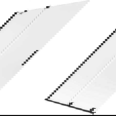 Mexen Velar dviejų dalių stumdomas vonios ekranas 130 x 150 cm, matinė, juoda - 896-130-000-31-70