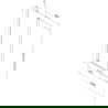 Mexen Velar dvigubas vonios širmos stumdomas 130 x 150 cm, matinio stiklo, ginklinis metalas - 896-130-000-31-95