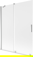 Mexen Velar vonios durys dvipusės stumdomos 140 x 150 cm, matinės, chromuotos - 896-140-000-31-01