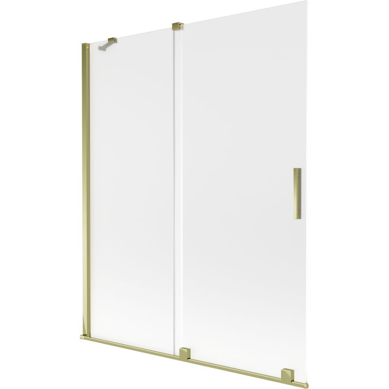 Mexen Velar dvisparnis stumdomas vonios ekranas 140 x 150 cm, matinis, auksinis - 896-140-000-31-50