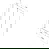Mexen Velar dvisparnis stumdomas vonios ekranas 140 x 150 cm, matinis, auksinis - 896-140-000-31-50