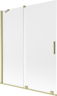 Mexen Velar vonios pertvara 2-dalių slanki 140 x 150 cm, matinė, aukso spalvos šlifuota - 896-140-000-31-55