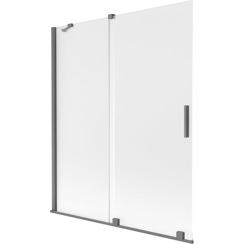 Mexen Velar vonios slankiojama pertvara, 2 sparnų, 140 x 150 cm, matinis, gun metal - 896-140-000-31-95