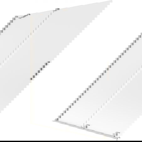 Mexen Velar dviejų durų stumdomas vonios ekranas 140 x 150 cm, matinė, šlifuotas nikelis - 896-140-000-31-97