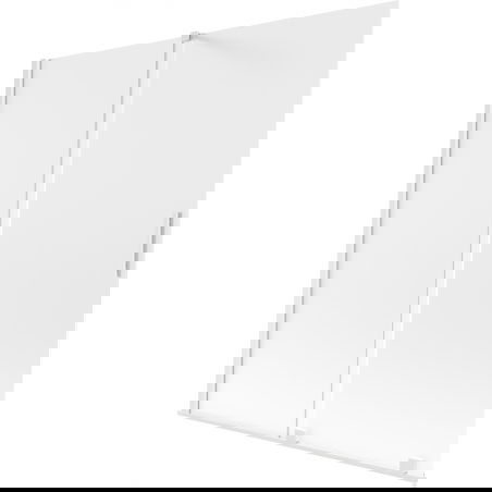 Mexen Velar 2-jų dalių slankiojantis vonios uždanga 150 x 150 cm, matinis, baltas - 896-150-000-31-20