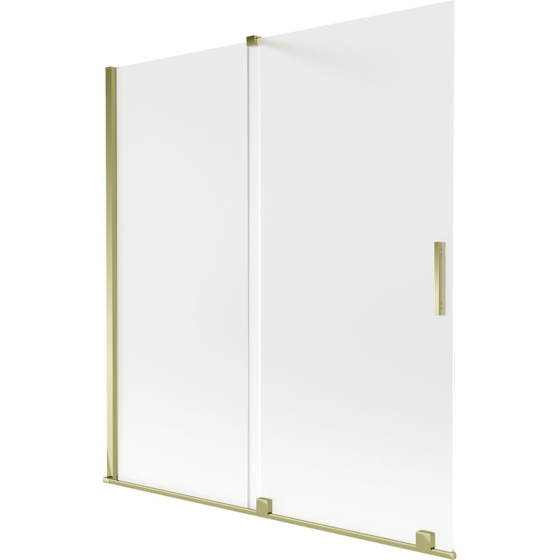 Mexen Velar vonios ekrano stumdomos durys su 2 skyriais 150 x 150 cm, matinė, auksinė - 896-150-000-31-50