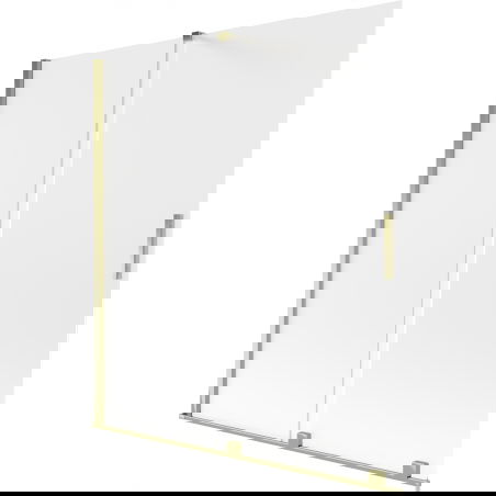 Mexen Velar vonios ekrano stumdomos durys su 2 skyriais 150 x 150 cm, matinė, auksinė - 896-150-000-31-50