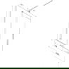 Mexen Velar vonios ekrano stumdomos durys su 2 skyriais 150 x 150 cm, matinė, auksinė - 896-150-000-31-50