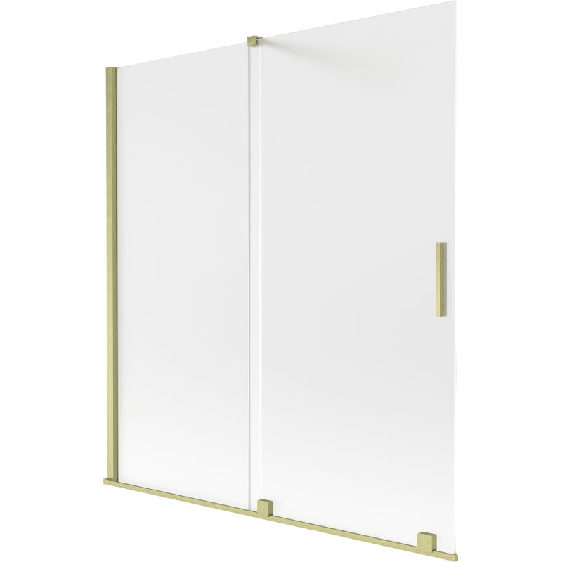 Mexen Velar dviejų dalių stumdomos vonios sienelės 150 x 150 cm, matinės, auksinė šlifuota - 896-150-000-31-55