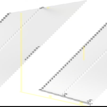 Mexen Velar dviejų dalių stumdomos vonios sienelės 150 x 150 cm, matinės, auksinė šlifuota - 896-150-000-31-55