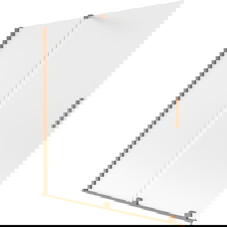 Mexen Velar dviejų dalių stumdomos vonios užuolaidos 150 x 150 cm, matinės, šlifuota varis - 896-150-000-31-65
