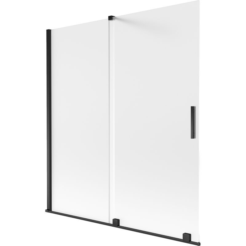 Mexen Velar dvigubas stumdomas dušo ekranas 150 x 150 cm, matinė danga, juodas - 896-150-000-31-70