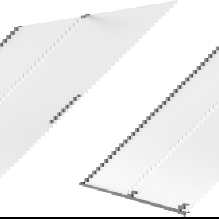 Mexen Velar dviejų dalių slankiojantis vonios ekranas 150 x 150 cm, matinis, ginklo metalas - 896-150-000-31-95