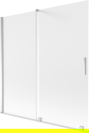 Mexen Velar vonios ekranas, 2 dalių stumdomas, 160 x 150 cm, matinio stiklo, chromas - 896-160-000-31-01