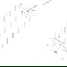 Mexen Velar vonios durys 2-dalių stumdomos 160 x 150 cm, matinis, auksinis - 896-160-000-31-50