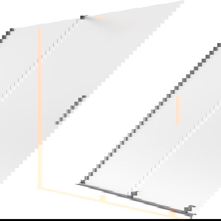Mexen Velar dviaukštis dušo ekranas 2 dalių, stumdomas 160 x 150 cm, matinė, rožinis auksas - 896-160-000-31-60