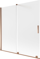 Mexen Velar dviejų dalių stumdomos vonios sienelės 160 x 150 cm, matinės, rožinio aukso - 896-160-000-31-60