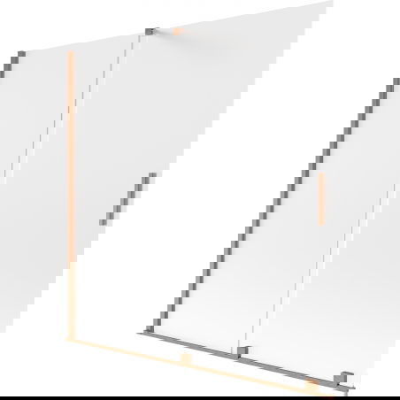 Mexen Velar 2-jų dalių stumdomas vonios durų ekranas 160 x 150 cm, matinė, šlifuota varis - 896-160-000-31-65