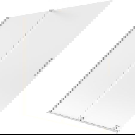 Mexen Velar vonios užuolaida 2 dalių stumdomas 160 x 150 cm, matinė, šlifuotas nikelis - 896-160-000-31-97