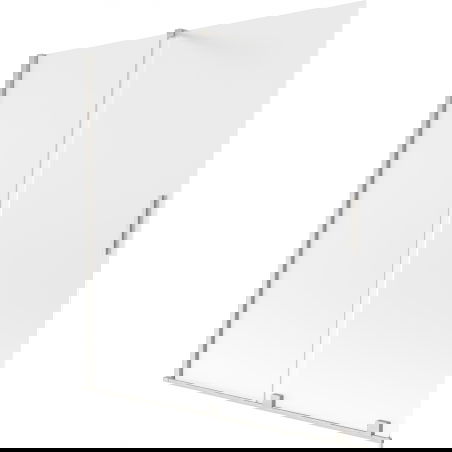 Mexen Velar dviejų dalių stumdomos vonios durys 150 x 150 cm, matinės, šlifuotas nikelis - 896-150-000-31-97