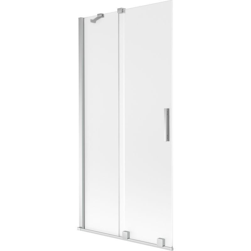 Mexen Velar dviejų durų stumdomos vonios durys 95 x 150 cm, šerkšnas, chromas - 896-095-000-31-01