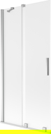 Mexen Velar dviejų durų stumdomos vonios durys 95 x 150 cm, šerkšnas, chromas - 896-095-000-31-01