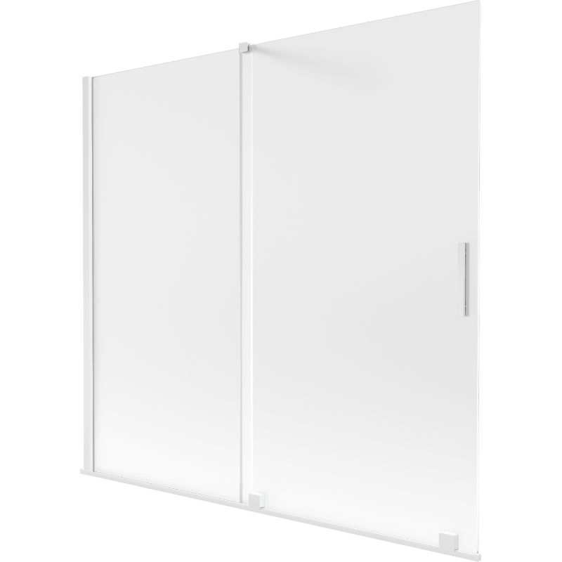 Mexen Velar stumdomas dviejų dalių vonios ekranas 170 x 150 cm, matinis, baltas - 896-170-000-31-20
