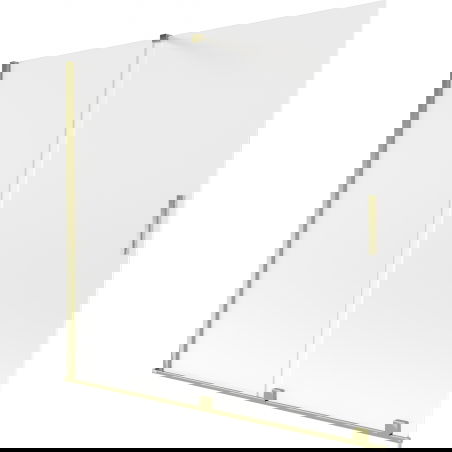Mexen Velar dviejų dalių nuleistas dušo sienelė 170 x 150 cm, matinė, auksinė - 896-170-000-31-50